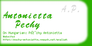 antonietta pechy business card